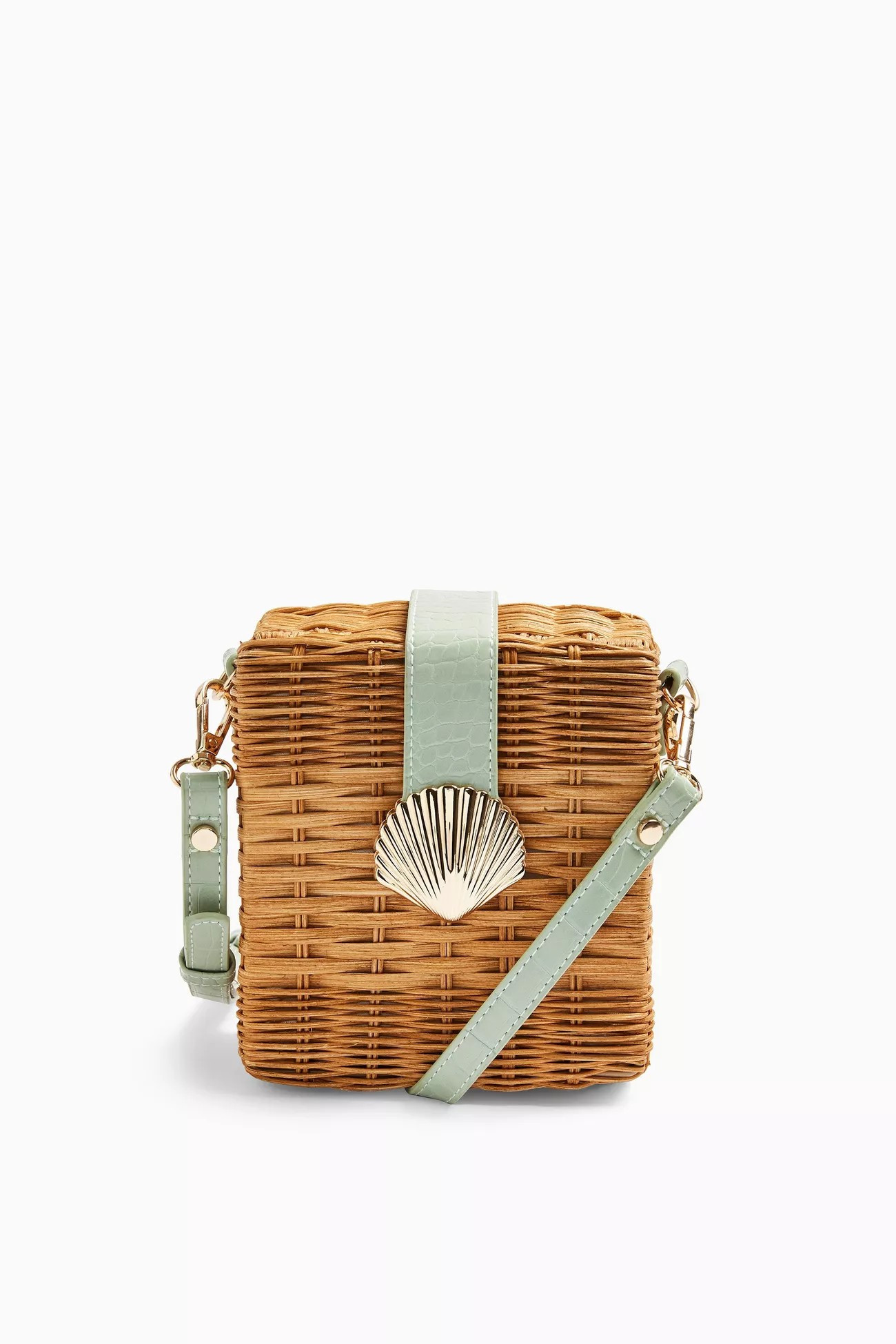 SHELL Sage Wicker Cross Body Bag | Topshop US