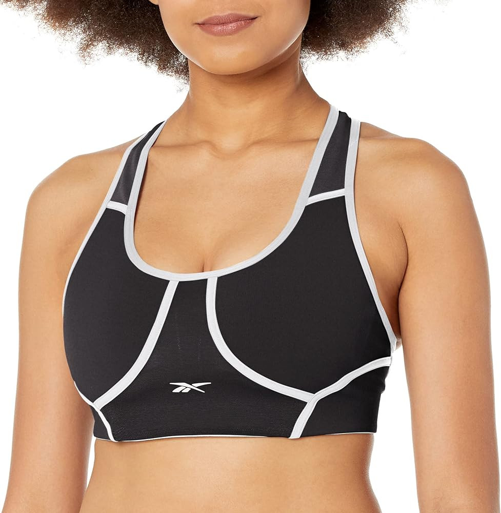Reebok Women's Lux Racerback Sports Bra, Medium Support | Amazon (US)