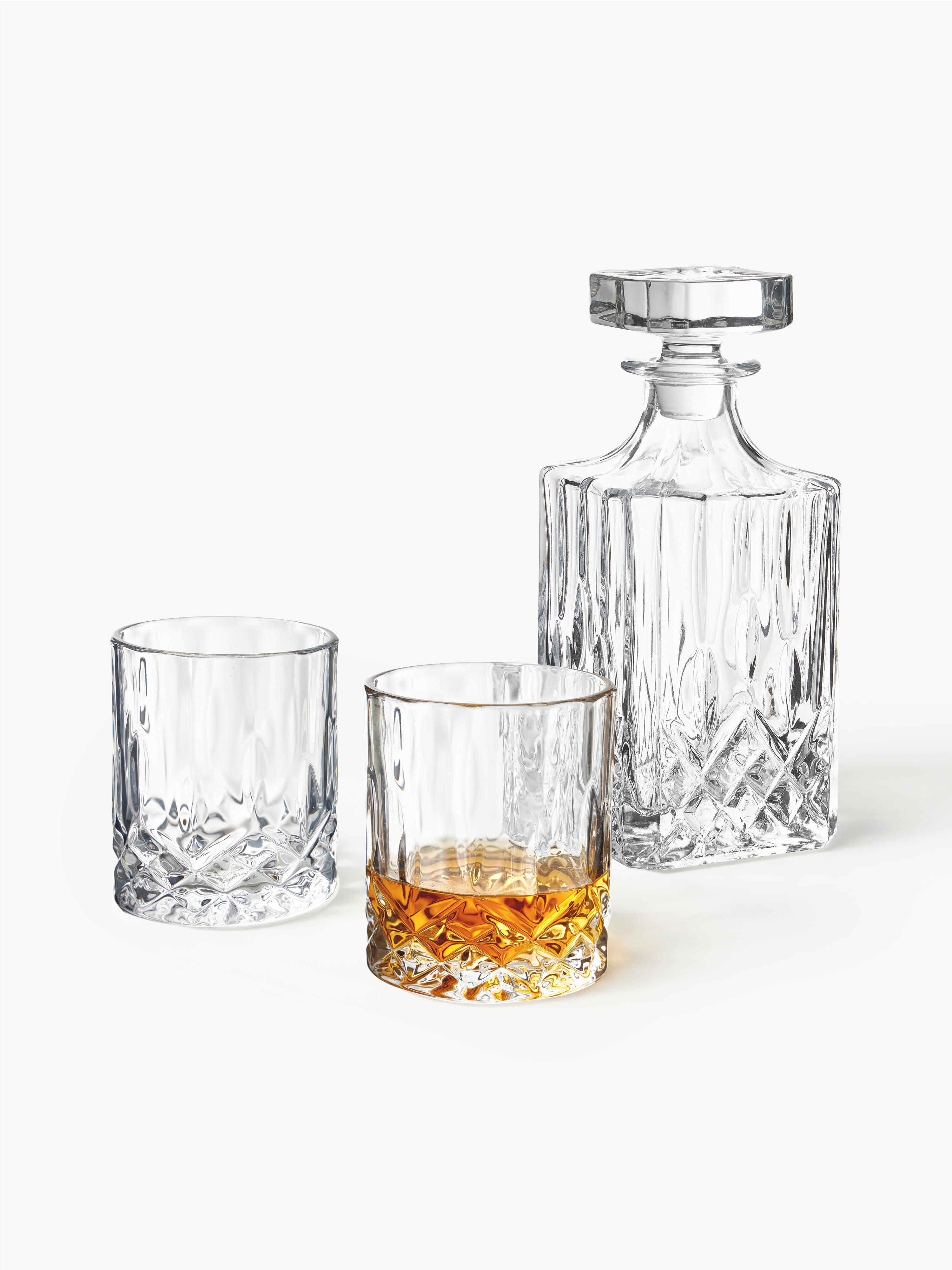 Whisky-Set George mit Prägungsmuster, 3er-Set | Westwing EU
