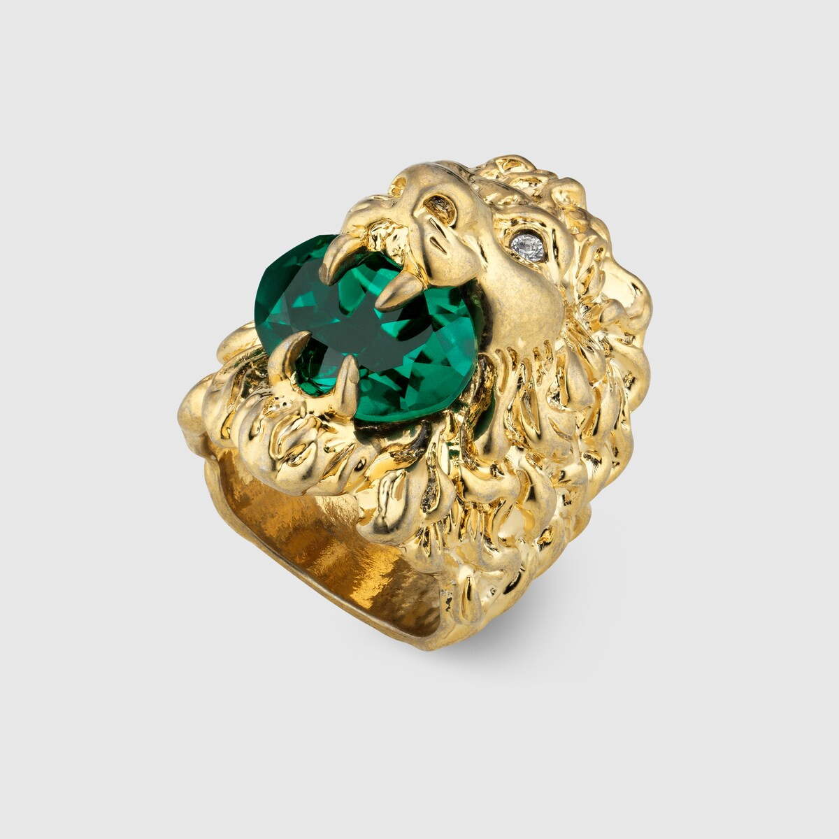 Lion head ring with crystal | Gucci (CA)