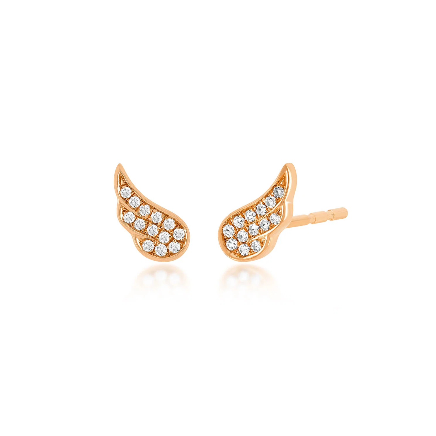 Diamond Baby Angel Wing Stud Earring | EF Collection