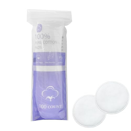 Cleansing Cotton for Face，100pcs Round Makeup Remover Cotton Pads，Ultra-Soft Cotton Pads for Makeup Removal, Cleansing, and Toner Application | Amazon (US)