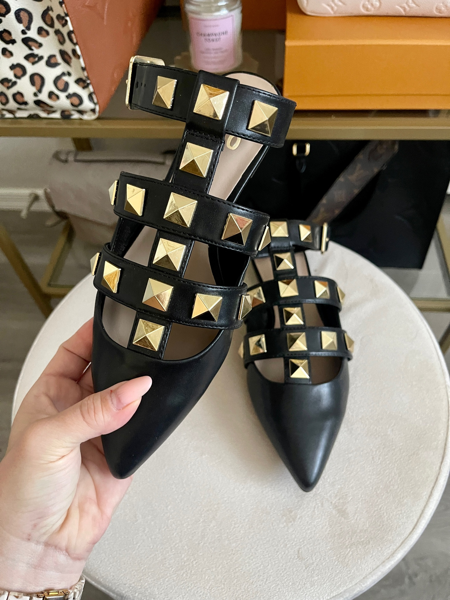 ON SALE! Studded Black Flats with Ankle Strap | Also available in brown | #Flats #Shoes #Sale #Deal

#LTKshoecrush #LTKfindsunder50 #LTKsalealert