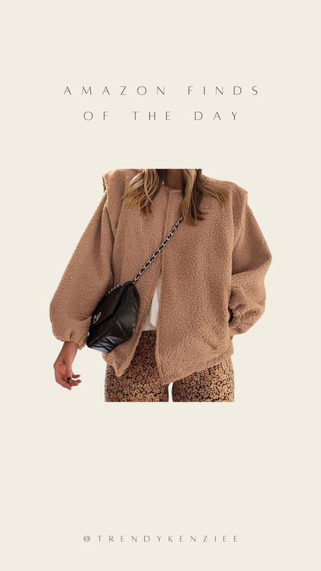 amazon fall fashion find of the day 🍂 fur Sherpa jacket 


#LTKfindsunder50 #LTKstyletip