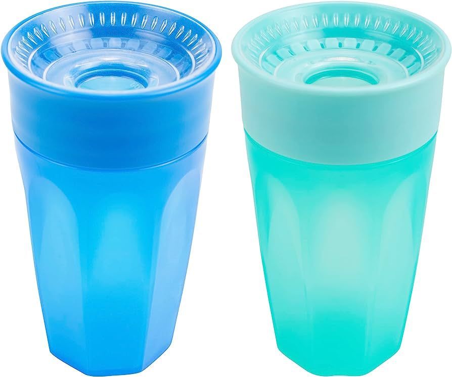 Dr. Brown's Milestones Cheers 360 Training Sippy Cups for Babies and Toddlers, Blue & Aqua, 10oz,... | Amazon (US)