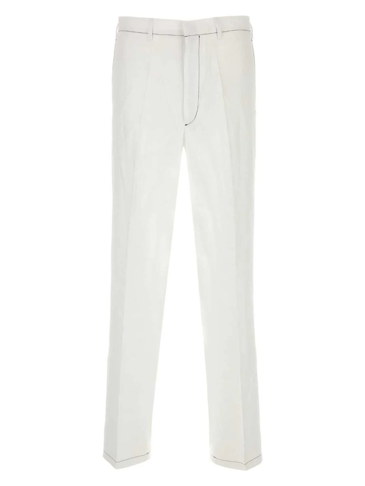 Prada Women's Linen Pant in White | Size 46 | UPA669SOOO11T7 Color F0009 | LOZURI