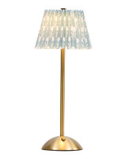 14x5 Printed Fluted Lampshade Led Touch Lamp | TJ Maxx