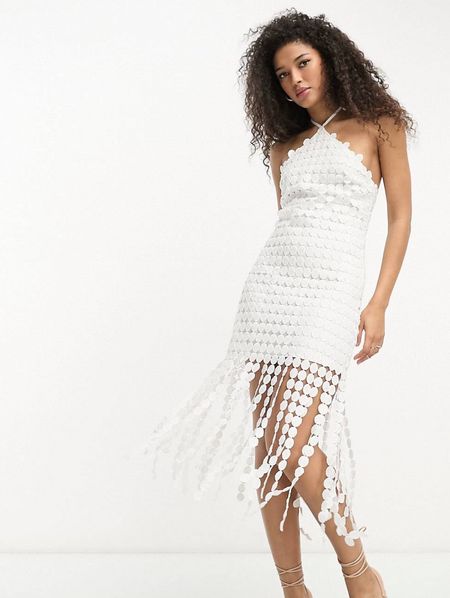 Hello unique!!!? How stunning is this dress!!!!

Bridal shower dress // unique white dress // white dress // fringe white dress // 

#LTKSeasonal #LTKFestival #LTKwedding