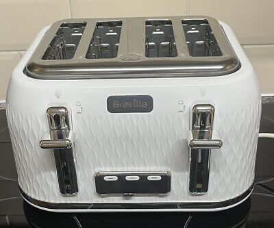 Breville Curve VTT911 4 Slot Four Slice Toaster Chrome White Patterned Used VGC  | eBay | eBay US