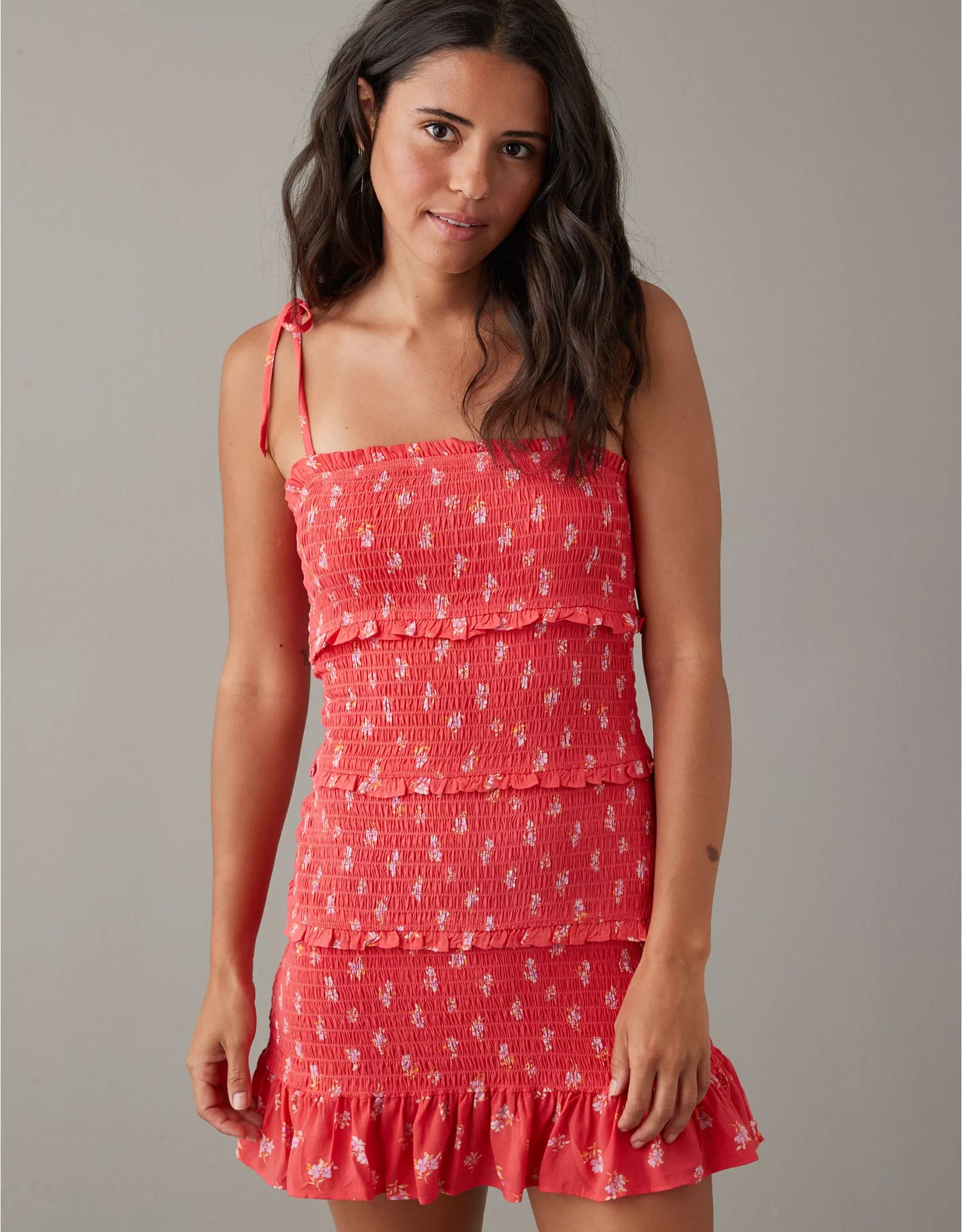 AE Smocked Mini Dress | American Eagle Outfitters (US & CA)