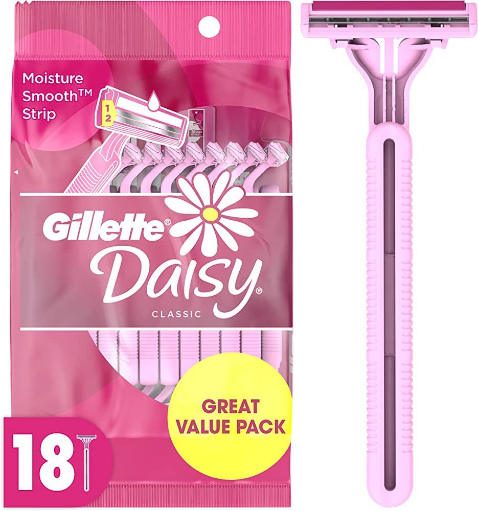 Gillette Venus Daisy Classic Disposable Razors for Women, 18 Count, Hair Removal for Women | Amazon (US)