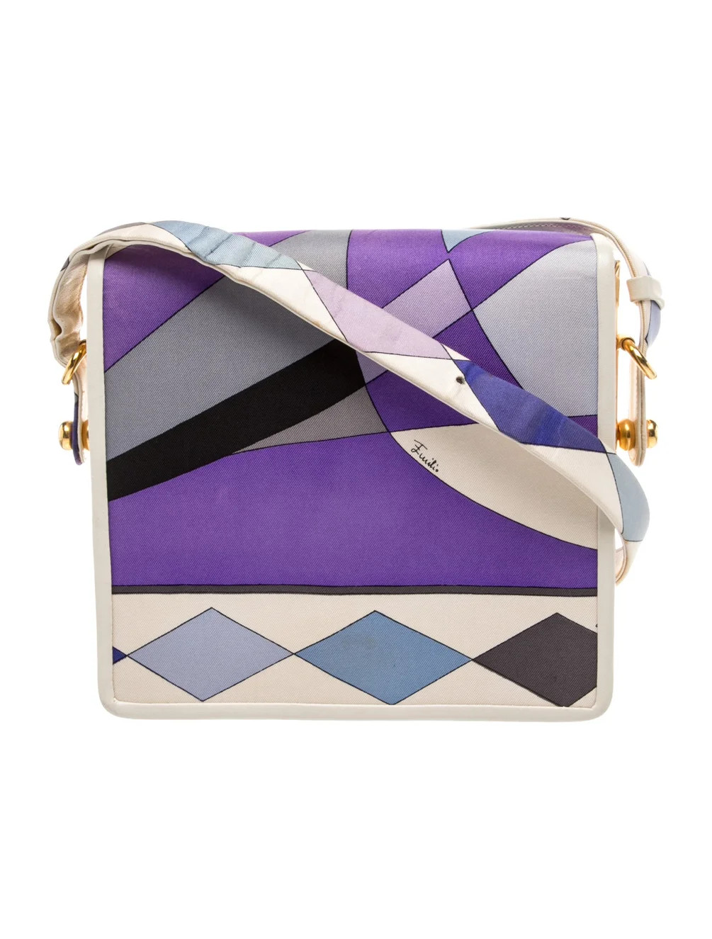 Emilio Pucci Leather Shoulder Bag - Purple Shoulder Bags, Handbags - EMI150018 | The RealReal | The RealReal