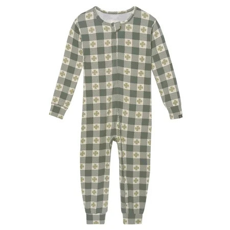 Modern Moments by Gerber Toddler Neutral St. Patrick's Day One-Piece Pajama, Sizes 12M-5T | Walmart (US)