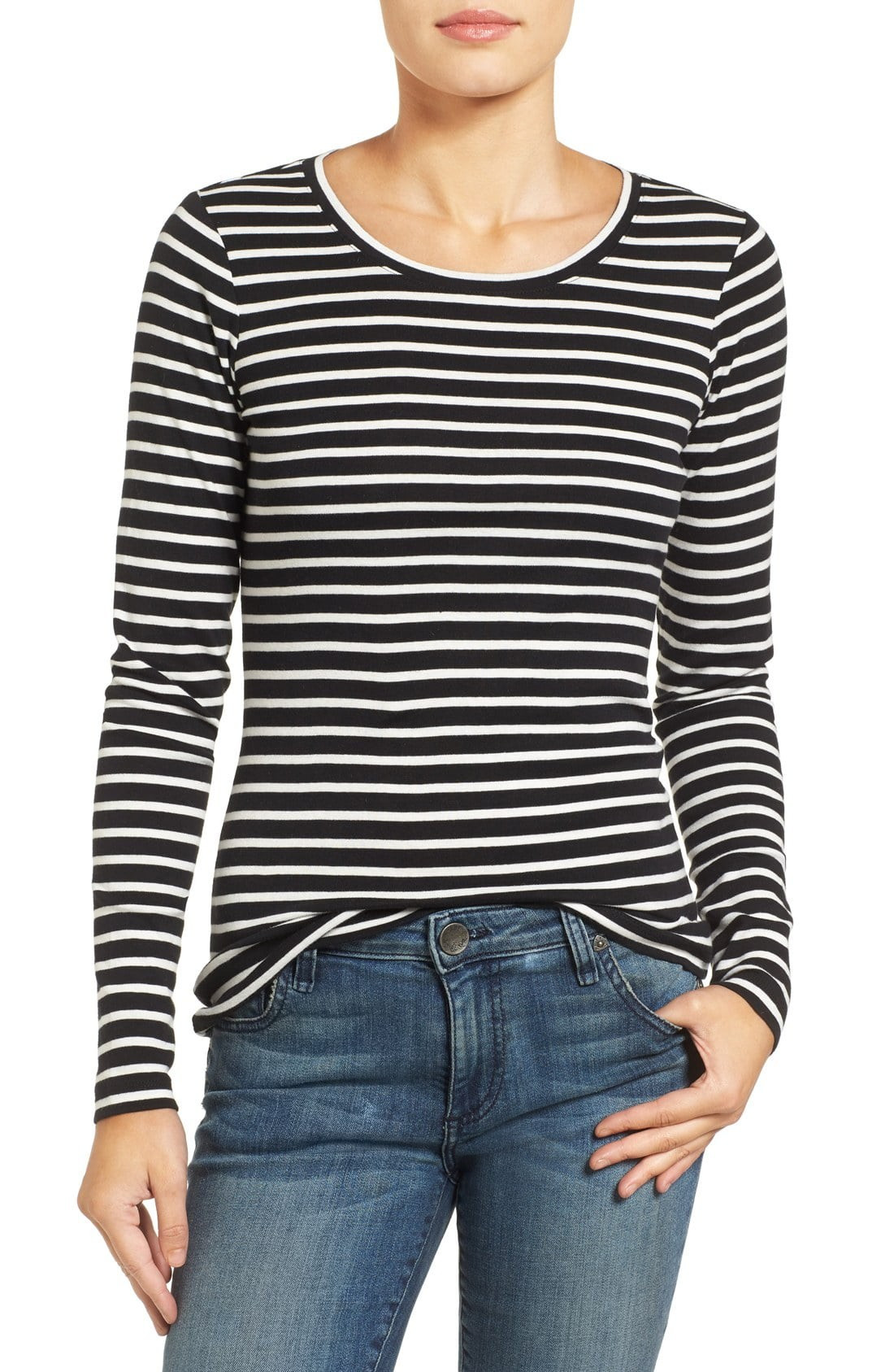 Long Sleeve Scoop Neck Cotton Tee | Nordstrom