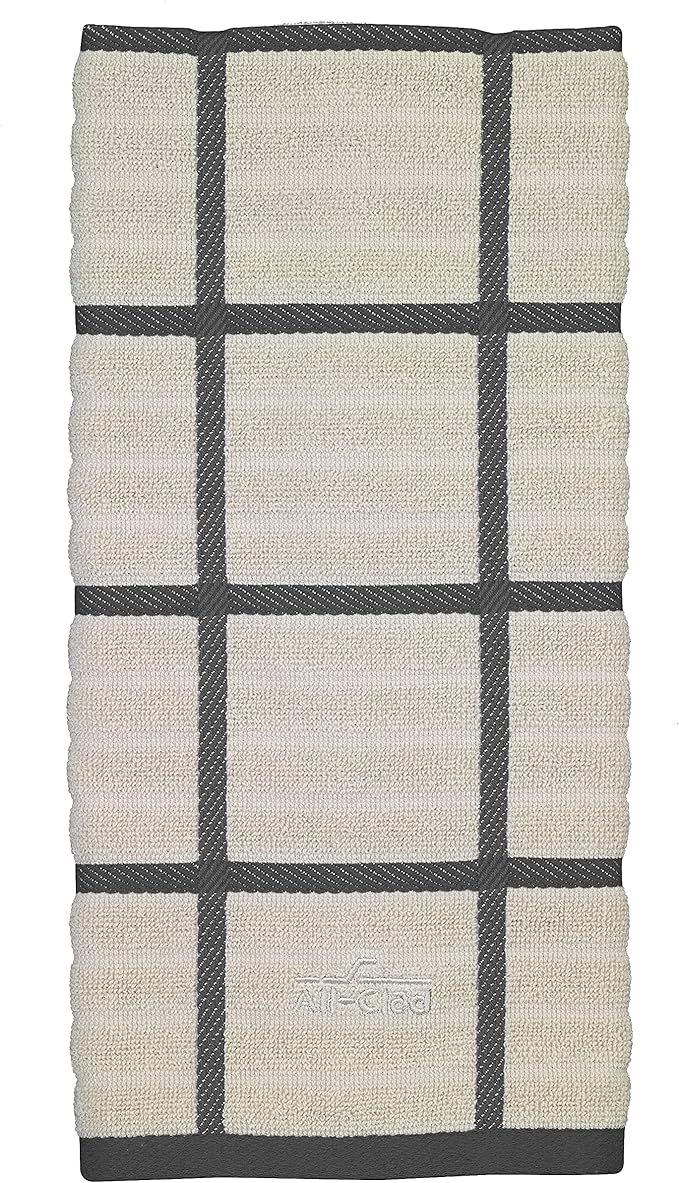 All-Clad Textiles Kitchen Towel, Checked-1 Pack, Pewter | Amazon (US)