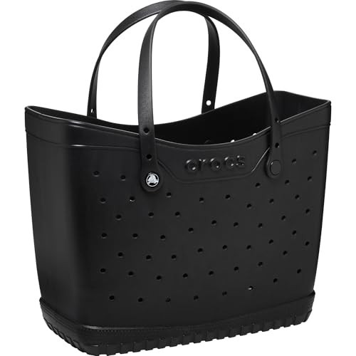 Crocs Classic Large Tote Bag | Durable | Washable | Waterproof, Black | Amazon (US)