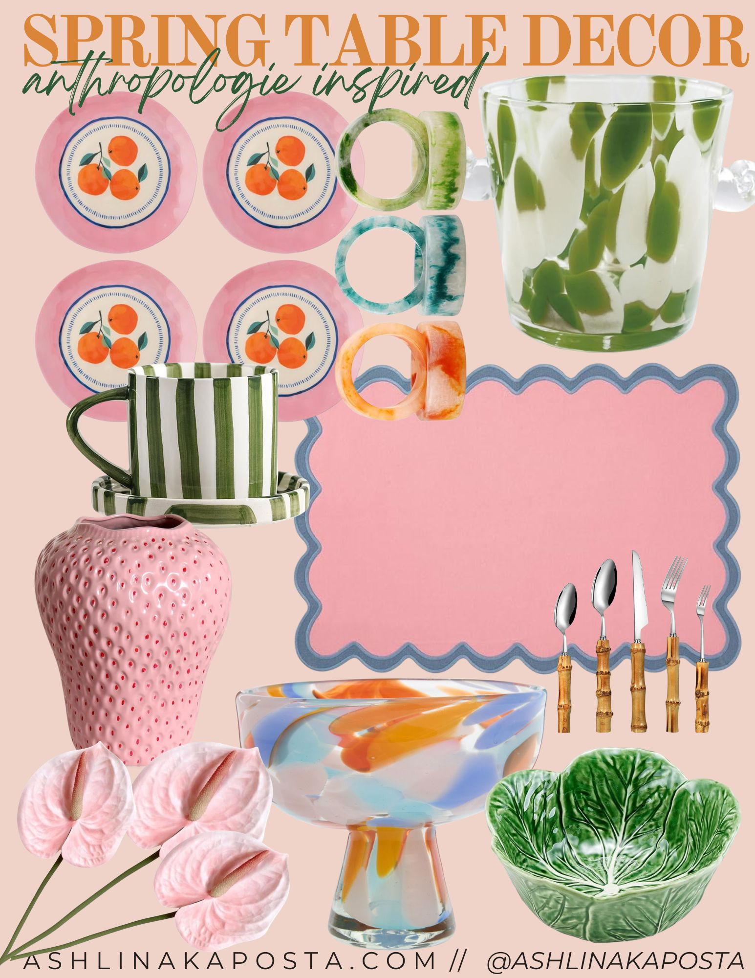 Anthropologie inspired spring tabletop decor. Gorgeous and colorful finds on Amazon 

 #LTKHome