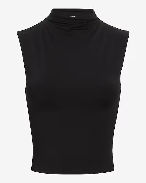 Body Contour High Compression Matte Mock Neck Cropped Tank | Express