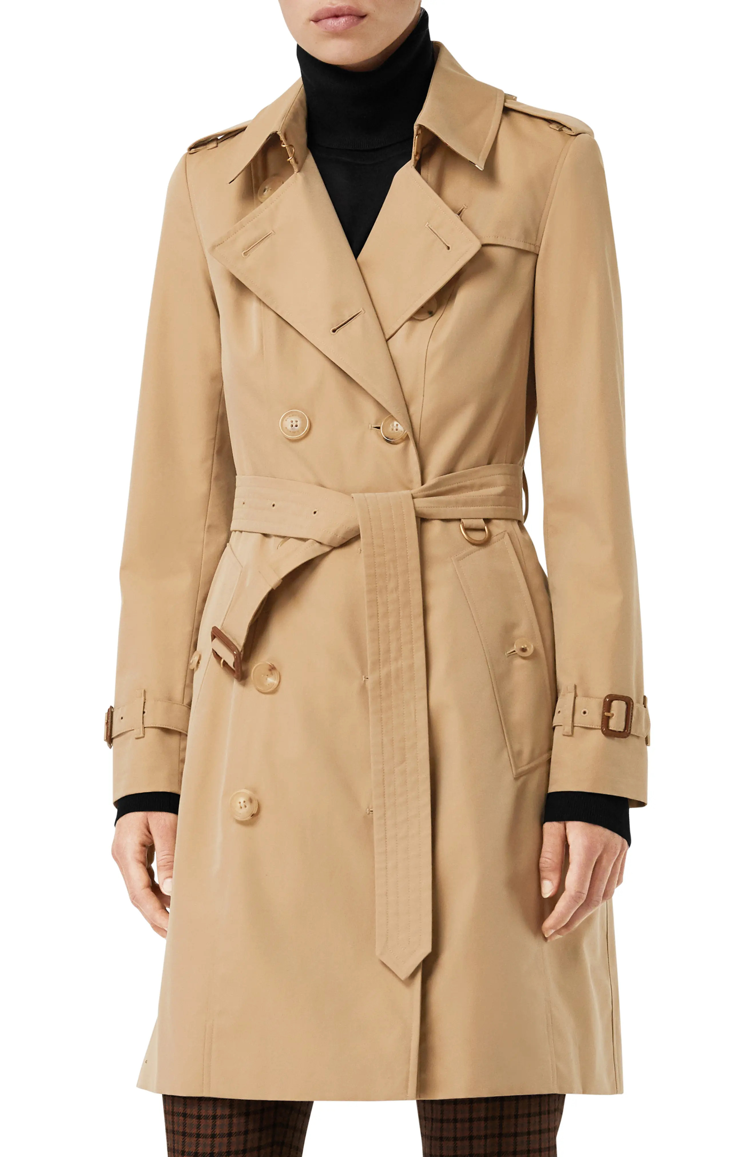 Burberry The Chelsea Slim Fit Heritage Trench Coat in Dark Honey at Nordstrom, Size 8 | Nordstrom
