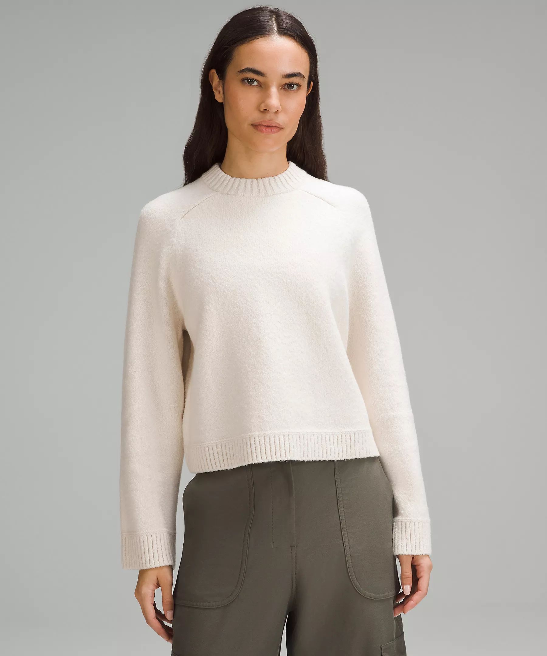Brushed Cotton Merino Blend Crewneck | Women's Hoodies & Sweatshirts | lululemon | Lululemon (US)