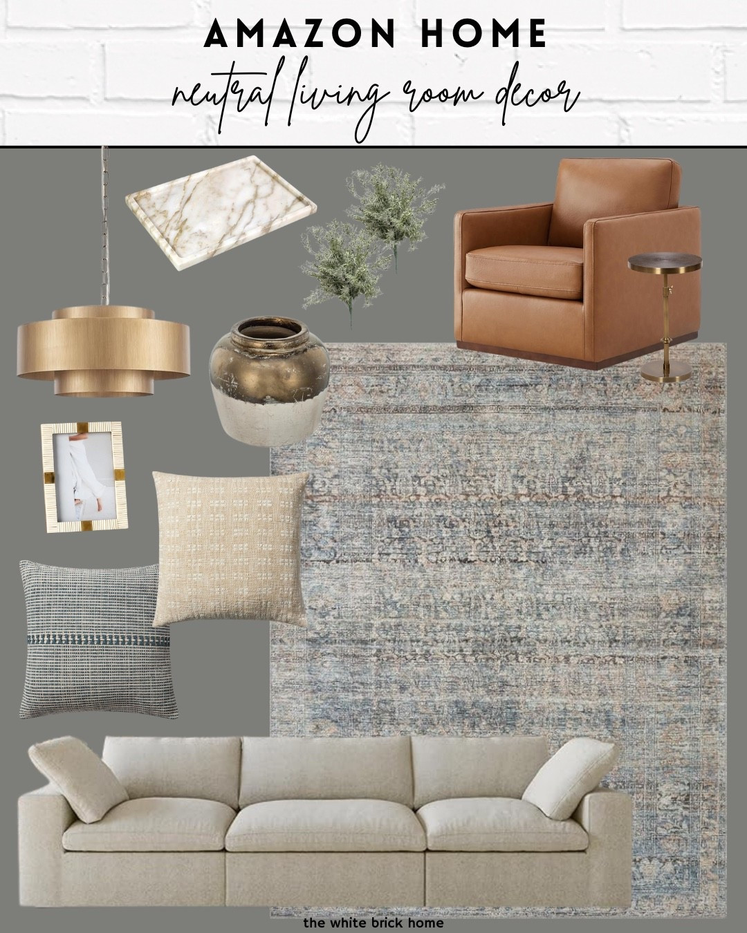 Amazon home finds! 
🖤🖤

Living room, living room decor, living room rug, area rug, loloi rug, accent chair, couch, sofa. Throw pillows, vase, home accents, living room seating, living room furniture, Amazon, Amazon home, home ideas, Amazon finds, faux greenery, vase. 

#LTKHome #LTKSaleAlert #LTKFindsUnder100