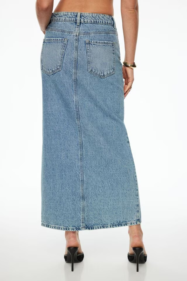 Denim Maxi Skirt | Dynamite Clothing