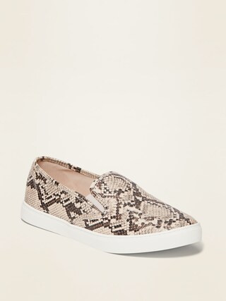 Faux-Snakeskin Slip-On Sneakers for Women | Old Navy (US)