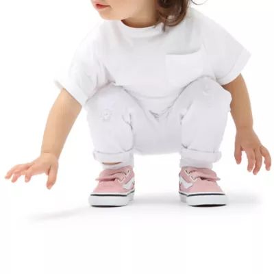 Toddler Old Skool Hook And Loop Shoes (1-4 years) | Pink | Vans | Vans (FR, ES, IT, DE, NL, UK)