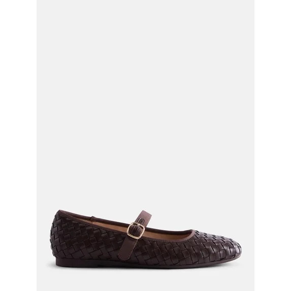 Scenario Women's Woven Mary Jane Flats | Walmart (US)