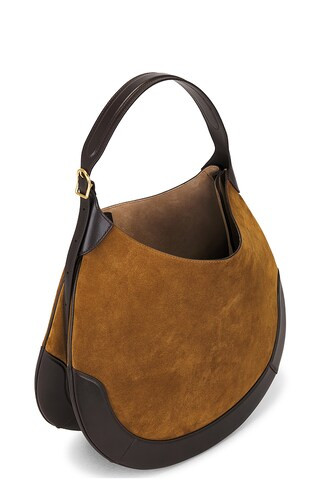 Suede & Leather Medium Shoulder Bag in Maple & Tobacco | Revolve Clothing (Global)