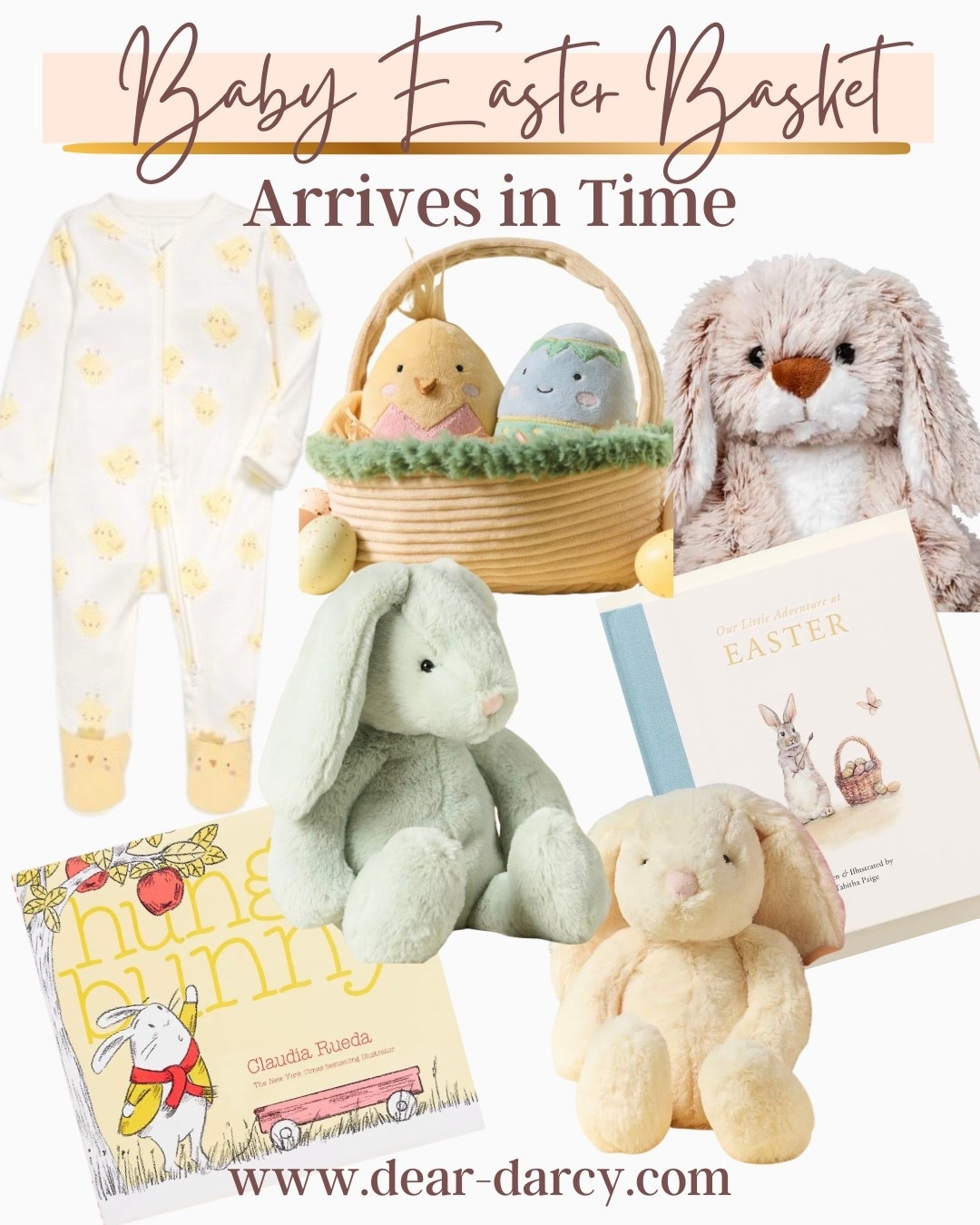 Baby Easter Basket

Grandbaby Easter basket 
With items that  will arrive in time. 

-The cutest duckie onesie
- sweet Easter books 
Fun crochet basket with chicks
-plush soft bunnies 


#LTKmomlife #LTKKids #LTKBaby