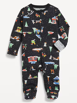 2-Way-Zip Printed Sleep & Play Footed One-Piece for Baby | Old Navy (US)