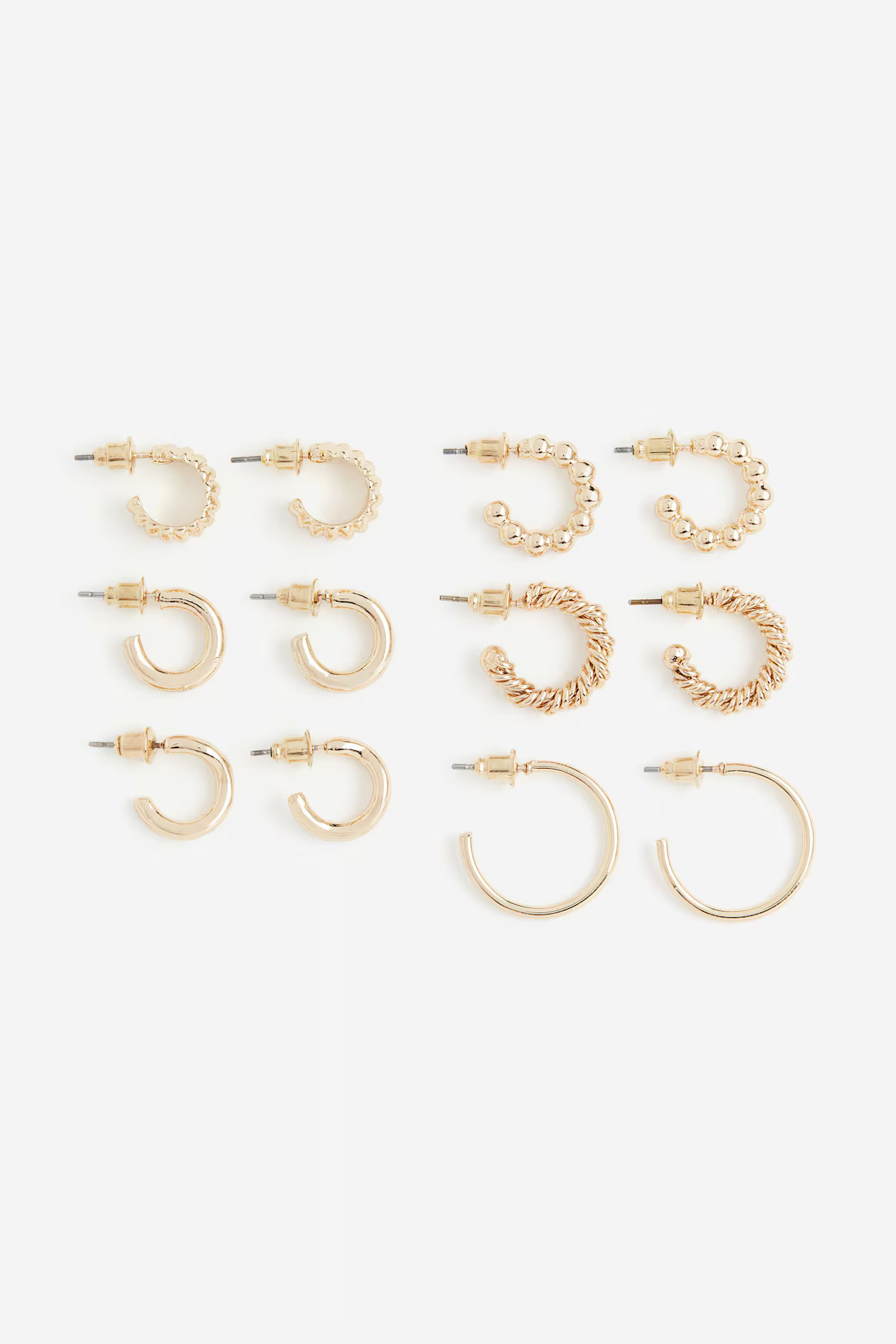 6 Paar Hoop-Ohrringe - Goldfarben - Ladies | H&M AT | H&M (DE, AT, CH, NL, FI)
