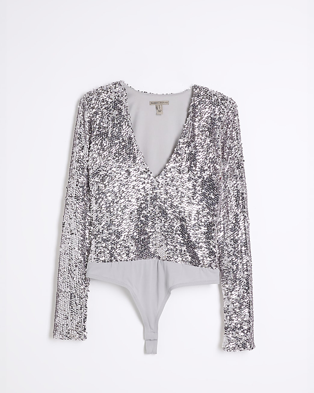 Purple Sequin Shoulder Pad Bodysuit | River Island (UK & IE)