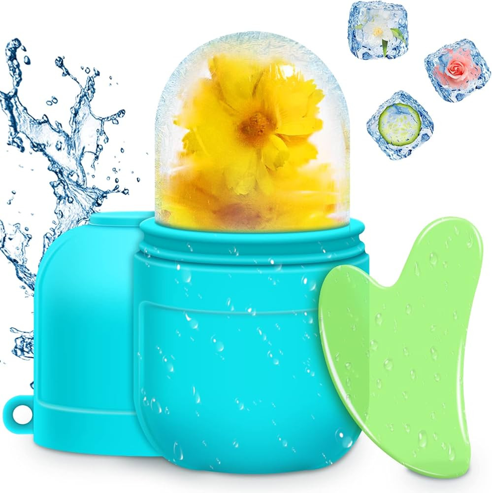 AURUZA Ice Face Roller and Gua Sha Set, Ice Roller for Face & Eye Puffiness Relief Beauty Facial ... | Amazon (US)