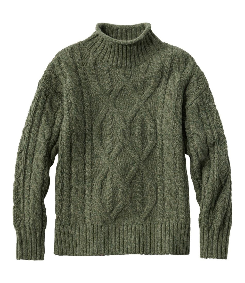 Women's 1912 Heritage Wool Blend Mockneck Sweater | Sweaters at L.L.Bean | L.L. Bean