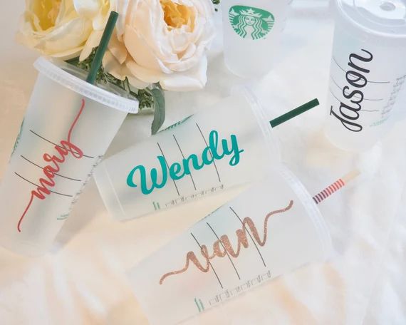 Starbucks Cold Cup | Name | Personalized Reusable Venti Starbucks Cold Cup | Etsy (US)