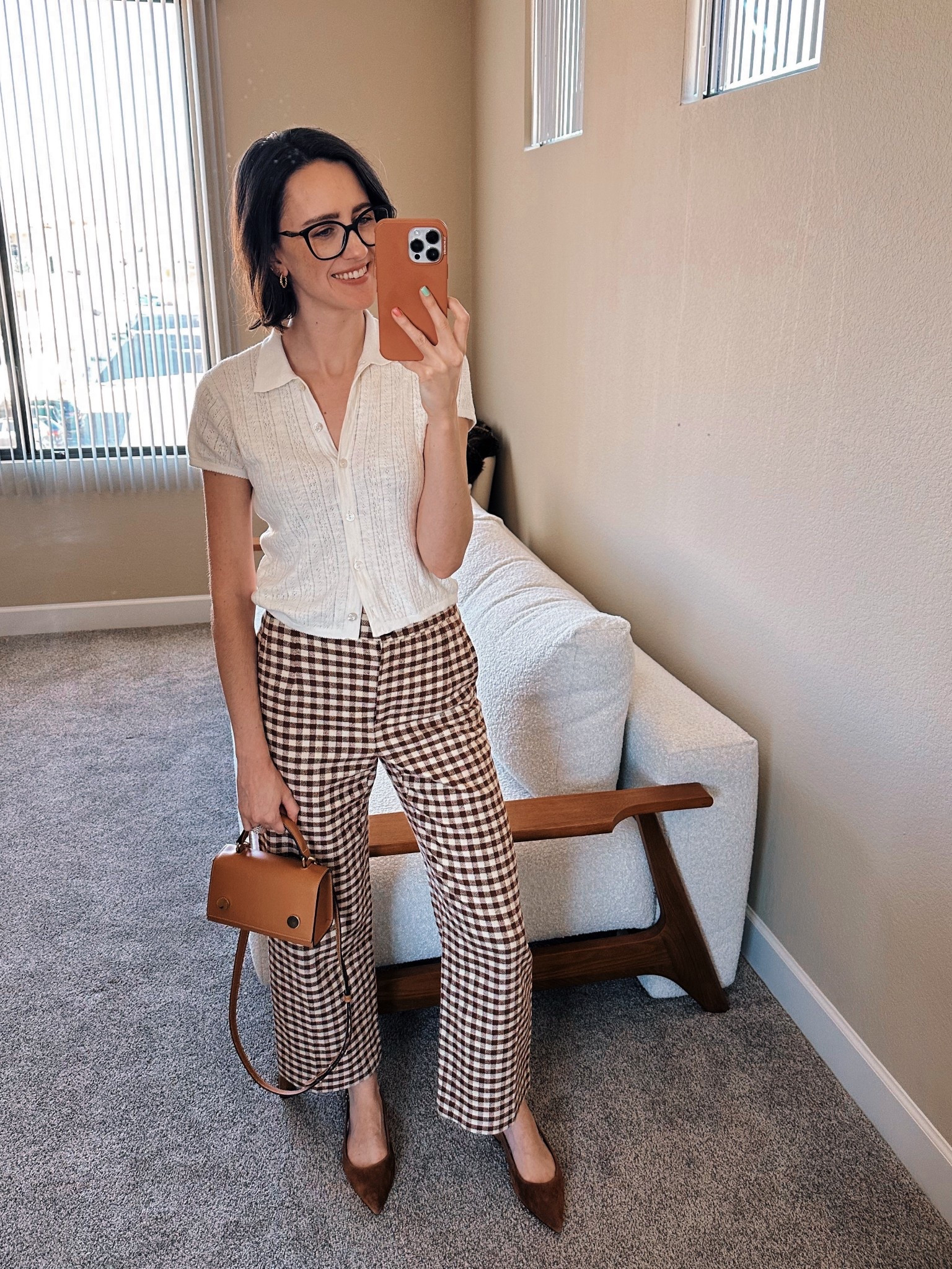 daily outfit 09.22 // love these gingham pants & they will def be worn on repeat this fall 🍂 wearing a size 34

#LTKStyleTip #LTKSeasonal