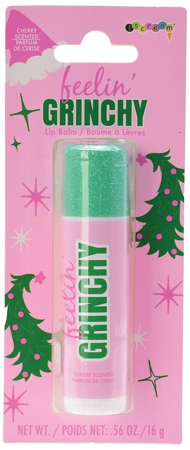 iscream Feelin' Grinchy Cherry Scented Holiday Lip Balm | Amazon (US)