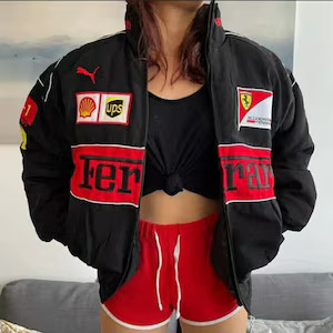 Formula 1 jacket racing vintage style Streetwear Ferrari team racing F1 Y2K embroidered | Etsy (US)