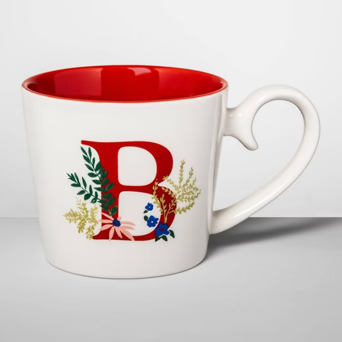 16oz Porcelain Monogram Mug - Opalhouse™ | Target