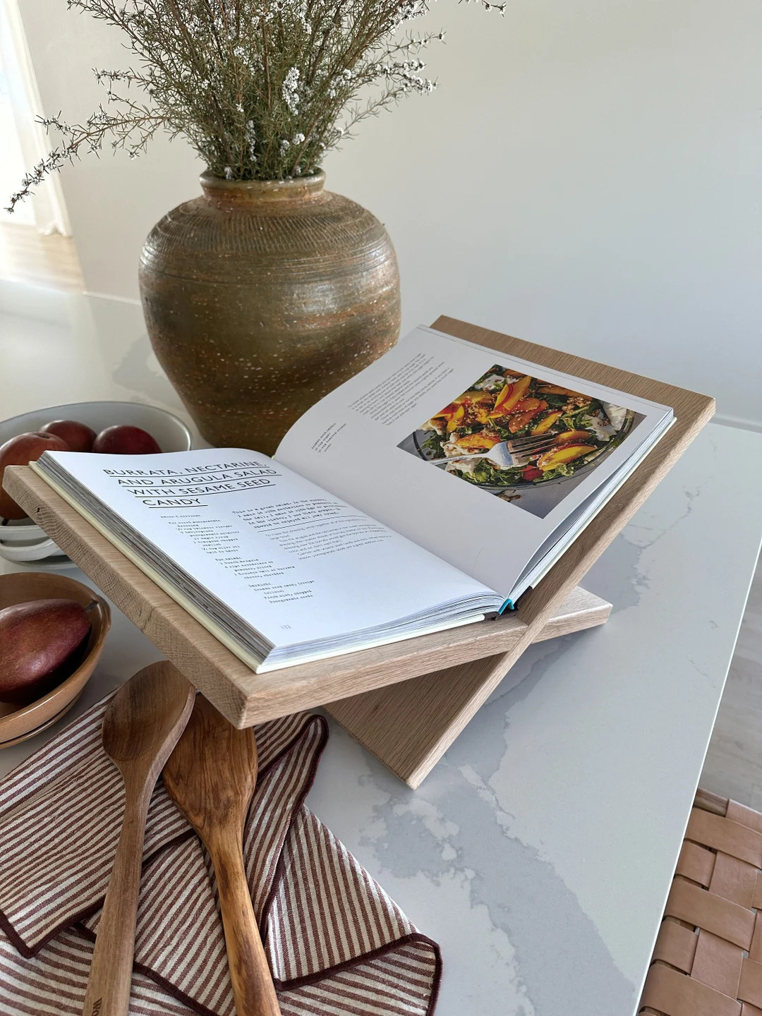 Book Stand: Walnut or White Oak Coffee Table Book Display - Etsy | Etsy (US)