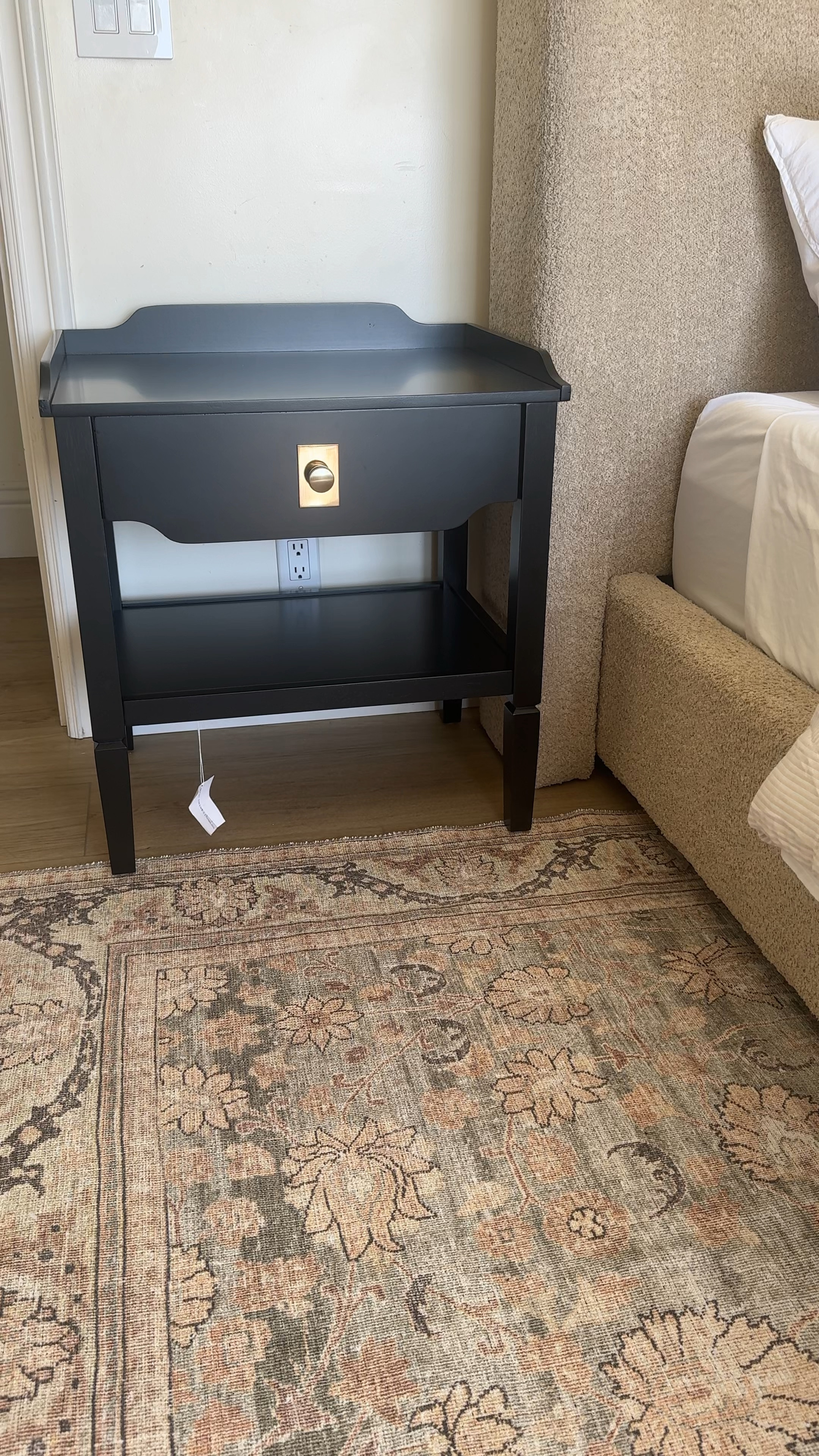 Nightstand and rug on sale