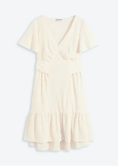 Modernes Kleid mit Bindegürtel - weiß - Damen | bonprix | Bonprix DE