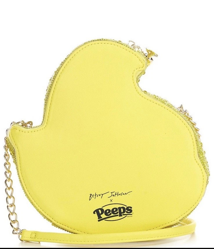 Betsey Johnson Kitsch Peeps Yellow Chick Rhinestone Crossbody  NWT LMTD EDITION | eBay US