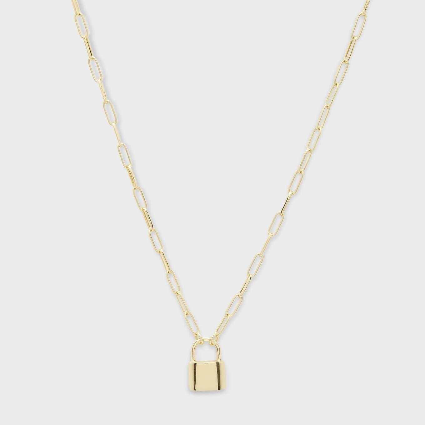 Kara Padlock Charm Necklace | Gorjana