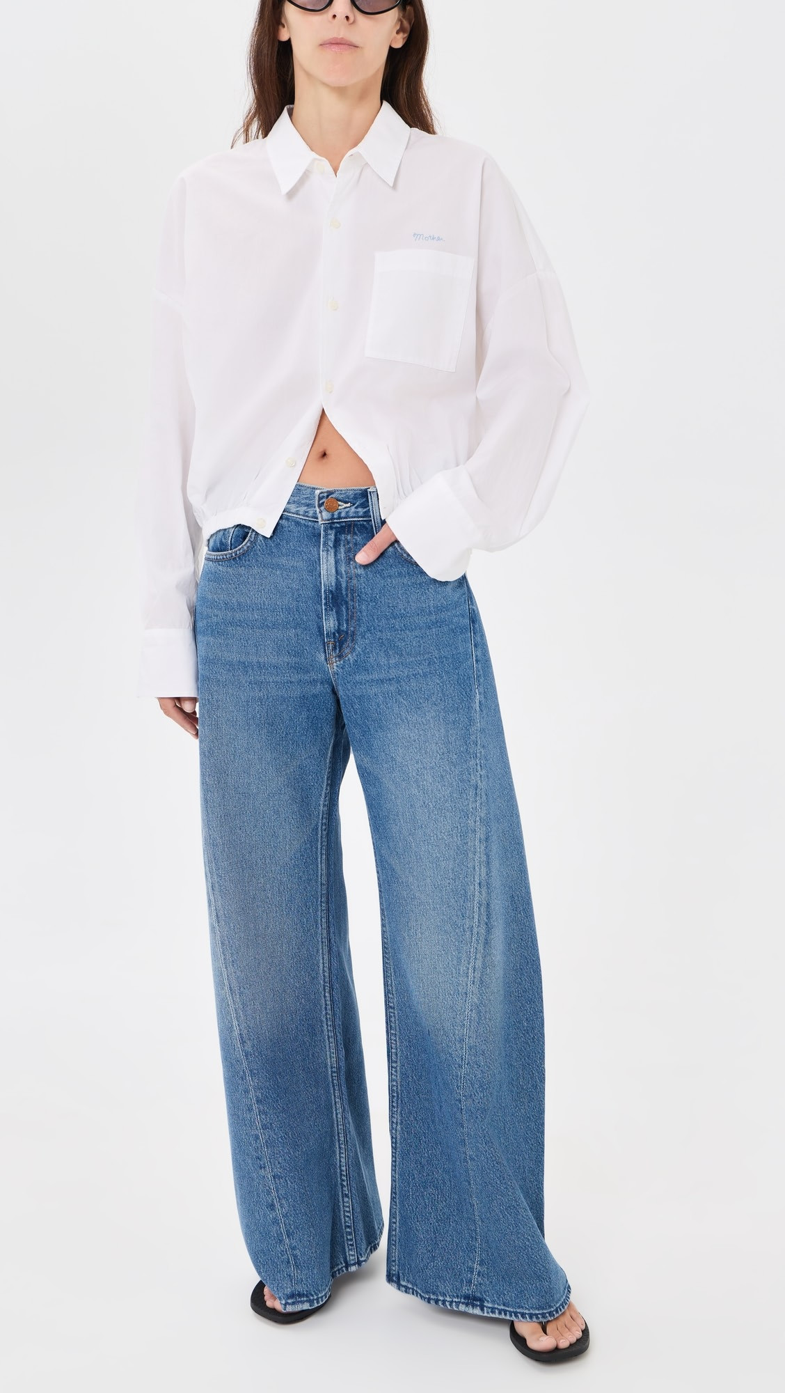 MOTHER Petite Lil Lemon Twist Sneak Jeans | Shopbop | Shopbop