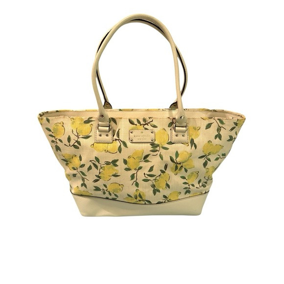 $315 Kate Spade Wellesley Lemon Fabric Tote Satchel Medium | Poshmark