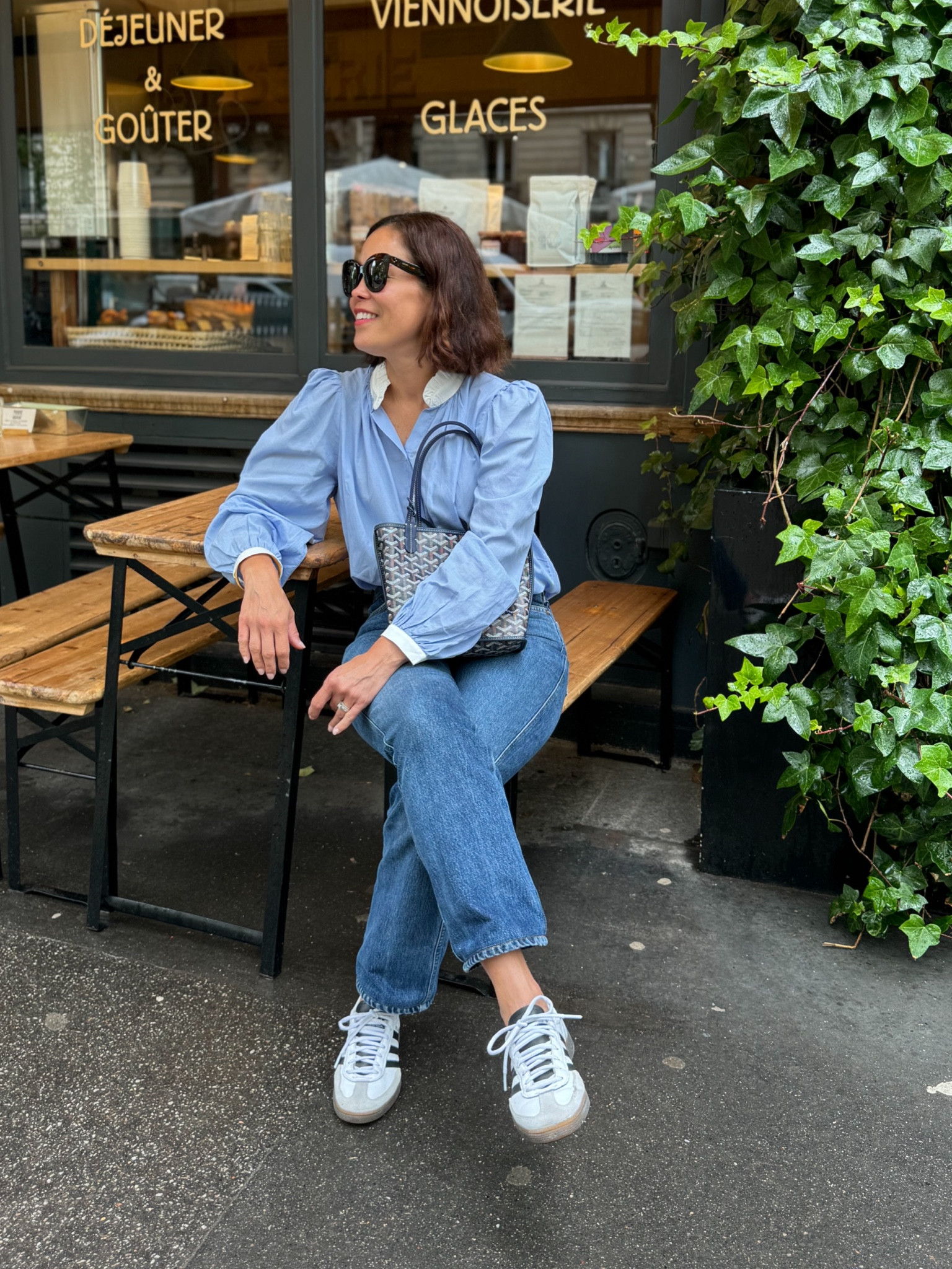 Paris Outfit
Capsule Wardrobe 
Tuckernuck Top/wearing small
Agolde Pinch Waist Denim/TTS
Adidas Sneakers/wearing US size 5 but make sure to look at sizing guide, they are unisex. 
Celine Sunglasses 


#LTKSeasonal #LTKOver40 #LTKTravel