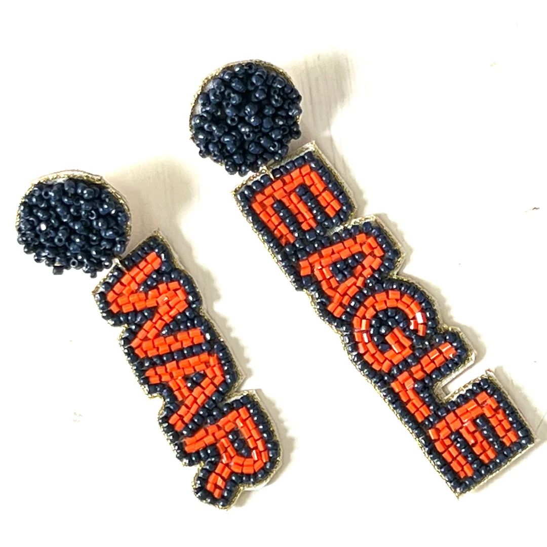 Beaded WAR EAGLE Earrings/gameday Jewelry/college - Etsy | Etsy (US)